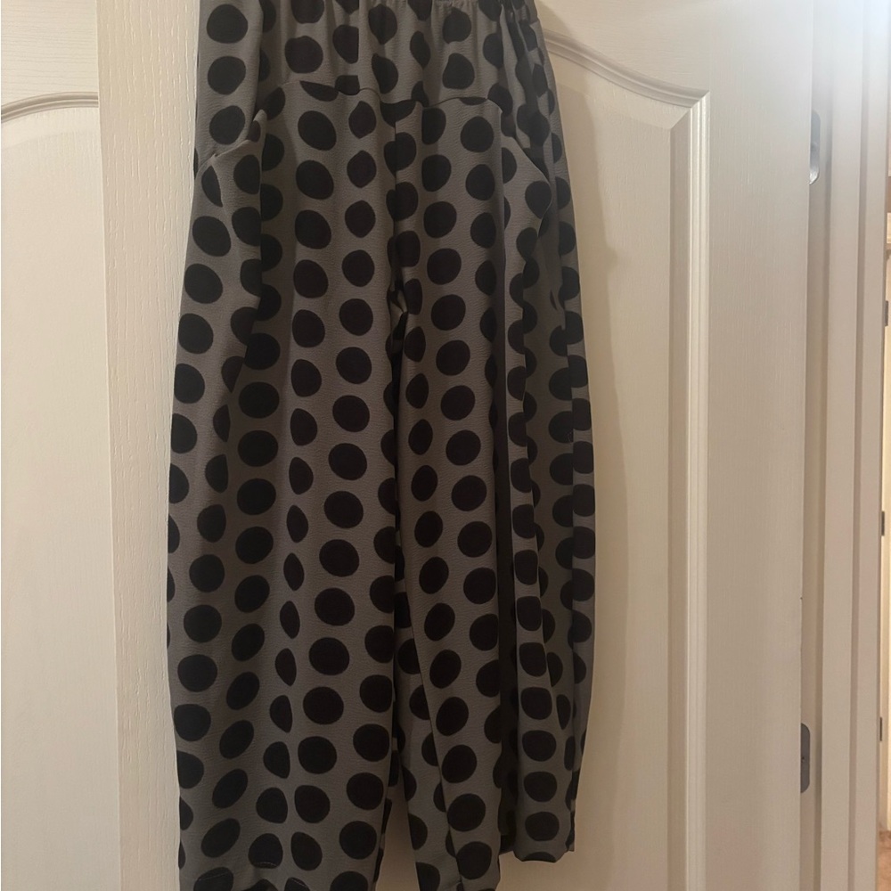 Stylish Polka Dot Wide Leg Pants